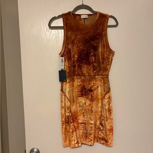 NWT Wilfred Free Keera Orange Tie Dye Dress
